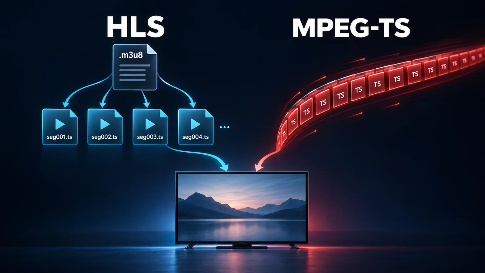HLS vs MPEG-TS IPTV stream delivery comparison